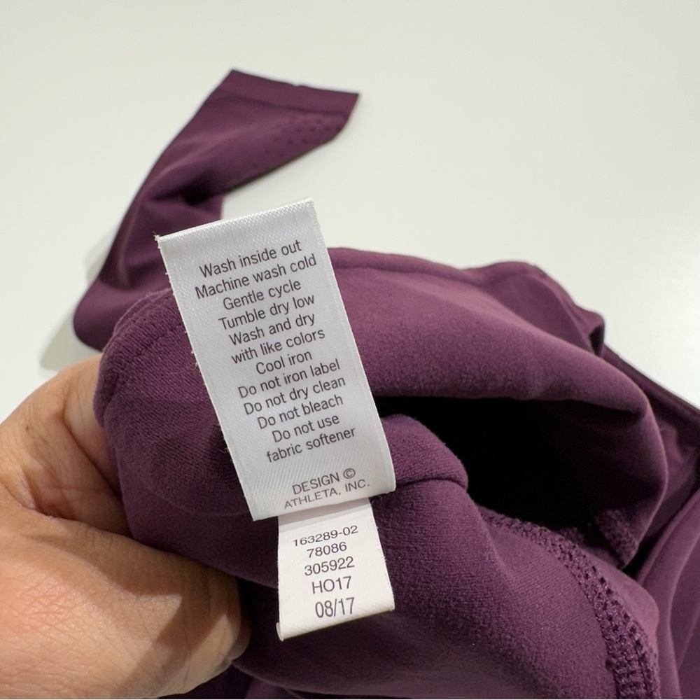 Athleta High Rise Legging Burgundy Women’s S - Picture 10 of 12